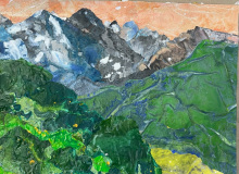 Blick Richtung Madrisa - Collage 21x30 cm