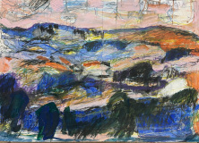Juralandschaft 41 x 60 cm Mischtechnik