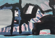 Kleine Landschaft im Norden 13 x 19 cm , Acryl